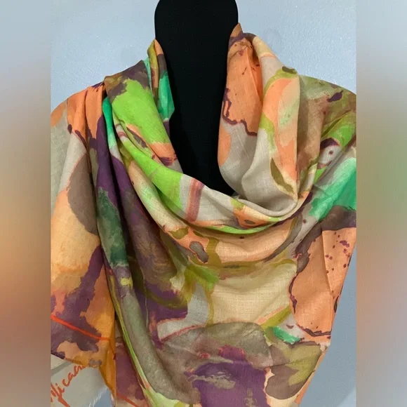 100% Wool Purificacion Garcia Mainau Wool Scarf - Picture 4 of 8